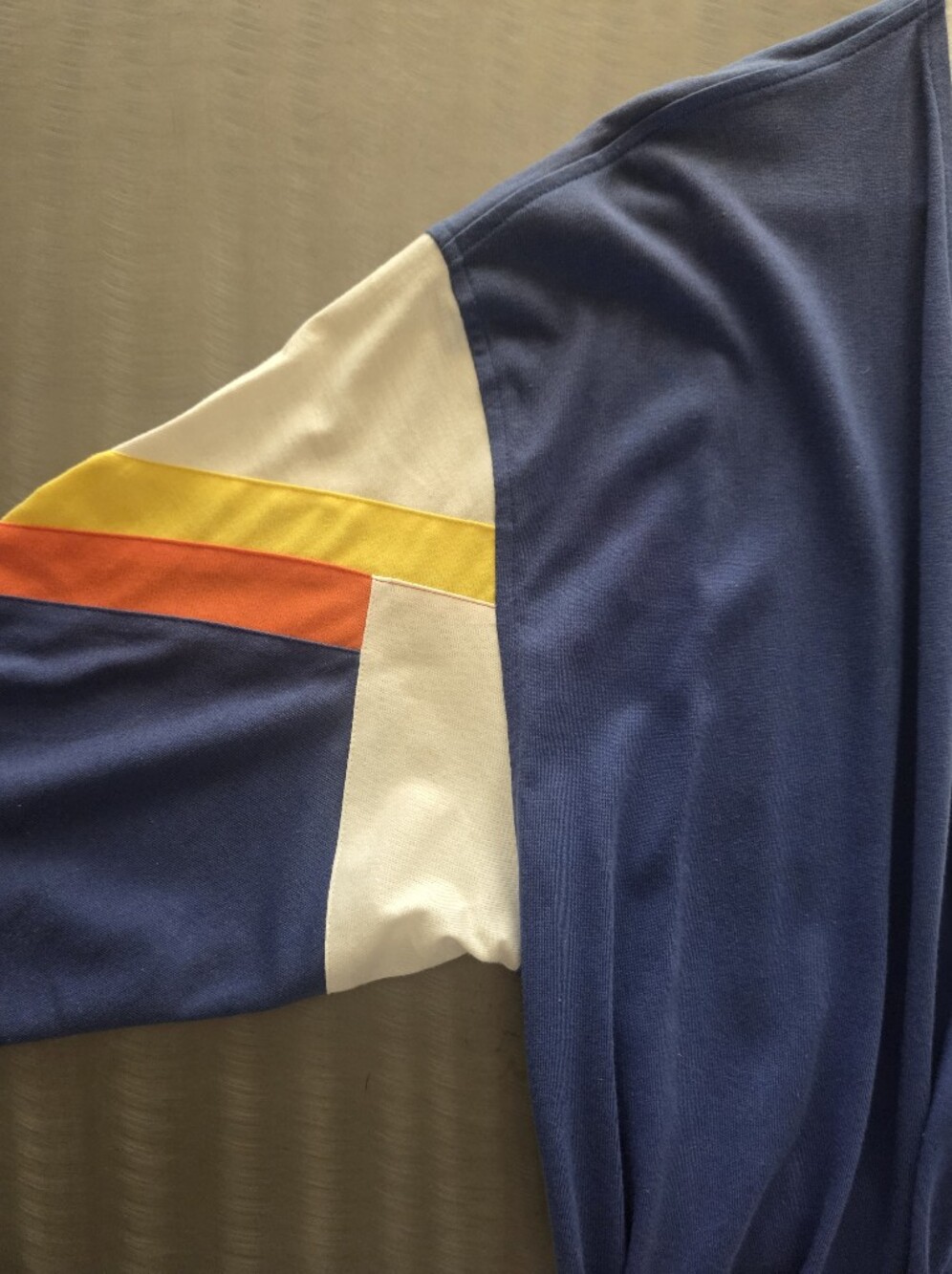 Vintage Christian Dior Monsieur Colorblock Logo Lounge Coat Belted Blue White OS - Picture 3 of 14